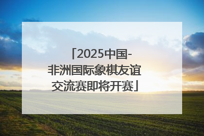 2025中国-非洲国际象棋友谊交流赛即将开赛