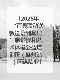 2025年“百县联动送教送培到基层”啦啦操和艺术体操公益培训班（赣州站）圆满结业