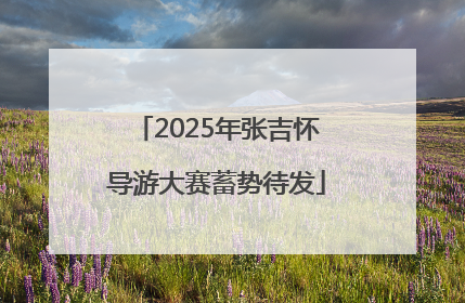 2025年张吉怀导游大赛蓄势待发