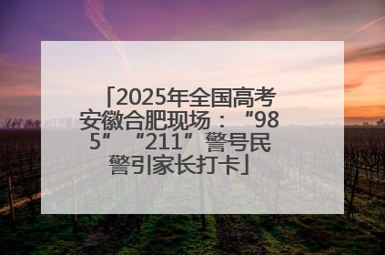 2025年全国高考安徽合肥现场：“985”“211”警号民警引家长打卡
