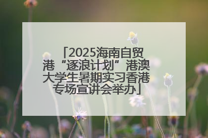2025海南自贸港“逐浪计划”港澳大学生暑期实习香港专场宣讲会举办