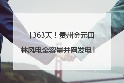 363天！贵州金元田林风电全容量并网发电