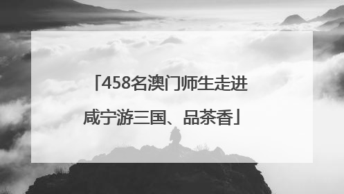 458名澳门师生走进咸宁游三国、品茶香